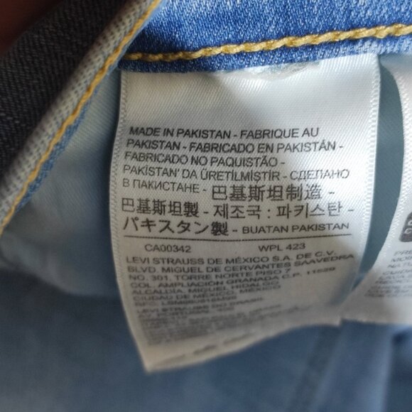 Levi's 311 jeans women's size 27 denim blue colour shaping skinny crop - Picture 9 of 14